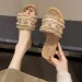 Women's New Summer 2025 Flip Flops Square With Low Heels Rubber Casual Everything Stars Flat Sandals Beach Shoes_vogvips.com