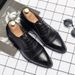 Euro Step British Style Men's Trendy Brogue Floral Business Casual Hairstylist Thick Sole Youth Small Leather Shoes Men_vogvips.com