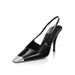 2026 Park Chae-young Summer New Small Square High Heel Sandals For Women With Open Back Metal Iron Toe Patent Leather_vogvips.com