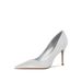 Elegant Satin Fairy Shoes With Rhinestone For Women Pointed Toe High Heels Single Women's Wedding Bridesmaid Shoes New Style_vogvips.com