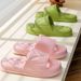 Hotel Bath With Cushioning Effect For Women And Men, Summer EVA Indoor Bathroom Non-Slip Thick Sole Slippers_vogvips.com