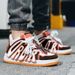 Men's American Street Letters, Niche Bread Skateboarding Shoes, Thick Soles, High Tops, Casual And Moral Training Shoes_vogvips.com