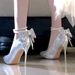 High Heels For Women 2025 Summer New Rhinestone Bow Pearl Chain Elegant Wedding Pointed Toe Stiletto Single Shoes_vogvips.com