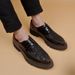 Euro Step Men's Business Casual Trendy Korean Style Thick Sole Brogue Platform Light British Versatile Patent Leather Shoes_vogvips.com