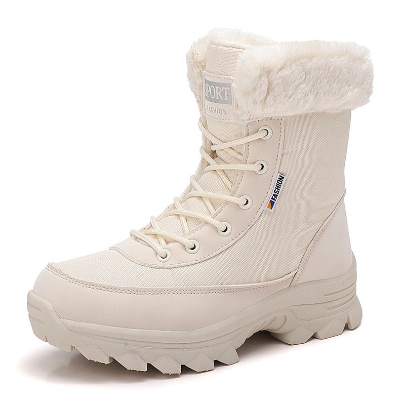 Snow Boots For Women In Winter 2025, With Added Fleece, Thickened Insulation, Warm Leg Protection, High Top Cotton Shoes_vogvips.com