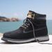 European Warm Series 2025 Autumn New Martin With Fleece, Warm Snow Mid-Calf Genuine Leather Work Boots, Trendy Men's Boots_vogvips.com