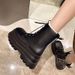 Trendy Girl Height Increasing Shoes 2025 New Model Slimming Thick Sole British Style Short Martin High Heel Motorcycle_vogvips.com