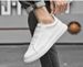 Large Size Cowhide Board Shoes Men's European Station Elastic Free Shoelaces White Shoes Casual Loafers Men's Shoes_vogvips.com