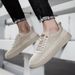 Men's Shoes Thin Punched Board Shoes Sports And Leisure Leather Shoes Real Cowhide Thick-soled Breathable Hollow Shoes_vogvips.com