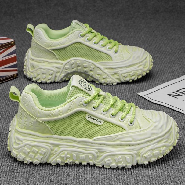 2025 New Summer Mesh Breathable Thick Sole Wear-resistant Sports Casual Men's Versatile Trendy Dad Shoes_vogvips.com
