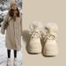 【 Amano 】 Fur Integrated Martin Boots For Women In Autumn And Winter 2025, New Style With Plush Warm Cotton Shoes, Versatile For Women_vogvips.com