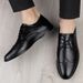 Men's First-layer Casual Shoes, Small Leather Shoes, Men's Soft-soled Men's Shoes_vogvips.com