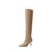 2025 Autumn Winter New French Style Black Over-the-Knee Women's Pointed Toe Elegant Thin Heel Niche Design Slouch Boots_vogvips.com