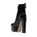 Women's Round Toe Chunky Heel Ankle Boots With Side Zipper - Platform Winter Fashion Boots In Black, White & Caramel Large Size Women's Boots_vogvips.com
