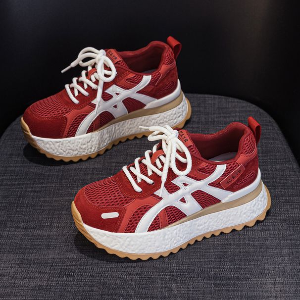 Thick-soled Small Dad Shoes Women's Light Luxury Casual Height-increasing Sports Little White Shoes_vogvips.com