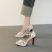 Sheepskin Version~European American Retro Fashion Woven Hollow Fish Mouth Strap Sandals For Women With Waterproof_vogvips.com