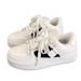 Spring And Autumn New Casual Thick-Soled Student Sneakers, Lightweight Running Sports Shoes, Couple's White Shoes_vogvips.com