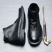 European Warm Series Genuine Autumn Winter Top Layer Cowhide Soft Leather Martin Men's Zipper Ankle Boots High-top Casual Shoes_vogvips.com