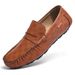 Bean Lazy Leather Fashion Handmade Business Formal One Step Breathable Men's Driving Shoes_vogvips.com