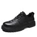 Brogue Shoes For Men, Genuine Leather, Business Formal First-Layer Cowhide, Black Crocodile Pattern, Thick-Soled Casual_vogvips.com