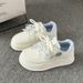 Popular Bowknot White Sneakers For Women 2026 New Thick-Soled Height-Increasing Sports Loafers Lightweight Versatile_vogvips.com