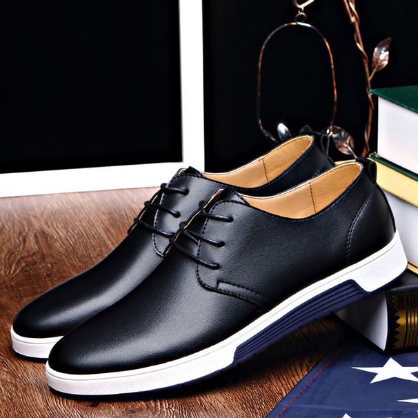 TerraStride Men's New Large Size Youth Trend White Sole Business Casual Leather Shoes 4748_vogvips.com
