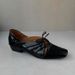 Sheepskin Version Design Pleated Hollow Square Head Mary Jane Shoes Genuine Leather Bow Flat Shoes_vogvips.com