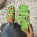 One Word Large Size Summer, Cool Slippers Women In Cross Denim, New Style For Wearing On The Beach Overseas_vogvips.com