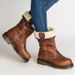 Winter New Style Round Toe PU Flat Edge Women's Plus Size Short Boots 34-43_vogvips.com