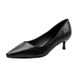 wangjia Wangjia Professional High Heels Women New Black Pointed Toe Stiletto Formal Leather For Etiquette Flight_vogvips.com