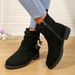 Cross-Border Plus Size Short For Women 2023 Autumn Winter New European American Casual Retro Martin With Side Zipper And_vogvips.com
