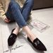 Douyin Single Hutong 2026 Spring And Autumn New Popular Suede Women's Shoes Sole Soft Upper Pointed Toe Loafers Black_vogvips.com