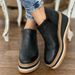 Women's Chunky Heel Chelsea Boots Slip-On Ankle Boots With Round Toe Fashion Boots For Fall Winter Plus Size Women's Shoes_vogvips.com