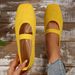 New Large Size Hollow Fly-knit Flat Women, Breathable Slip-on Square-toed Work Shoes For All Seasons_vogvips.com