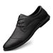 Men's Lace-up First-layer Leather Shoes Low-top Pointed Dress Leather Shoes Casual Shoes_vogvips.com