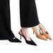 Leopard Print High-heeled Shoes Open Back Closed Women's Summer Sandals With A High-end Feel, European And American_vogvips.com