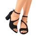 Cross-border Plus-size Women's Sandals 2025 Summer New Korean Style Beaded Peep-toe High-heeled Shoes With Buckle And_vogvips.com