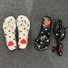 Spring And Summer New Arrivals In Stock: French-style Heart-shaped Polka Dot Bow Toe-post Flip-flops With Unique High_vogvips.com