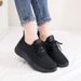 Black Casual Sneakers 2025 Spring Summer New Women's Lightweight Breathable Comfortable Soft Sole Office Work Shoes_vogvips.com