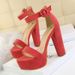 Thick Heel Ultra High High Heels Platform Open Toe Belt Buckle Sandals European And American Style Sexy Nightclub_vogvips.com