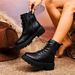Women Ankle Boots Autumn Winter Short Boots Plus Size Martin For Women Autumn Winter New British Style Thick Sole Fleece Lined Thickened Short Motorc_vogvips.com