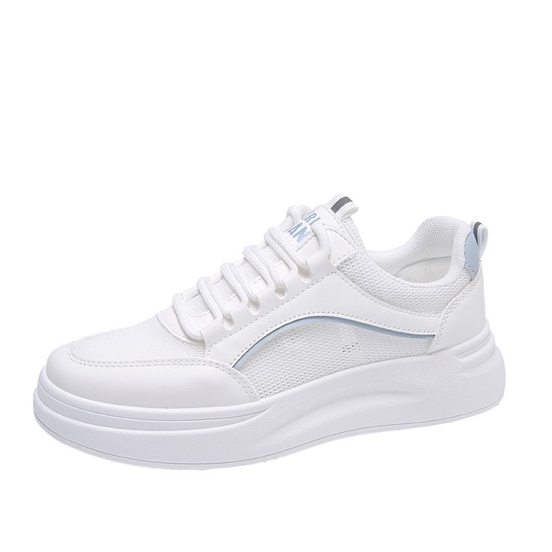 Little White For Women New Summer Vibe Style Thick Soled Women's Versatile Trendy Breathable Cool Mesh Panel Shoes_vogvips.com