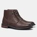 Men's Big & Tall Retro Leather Work Boots - Waterproof Slip-Resistant Comfortable Ankle Boots For Casual & Outdoor Wear_vogvips.com