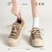 Retro Sneakers 2026 Spring Thick-soled Height-increasing Versatile Simple Style Fashion Casual Popular Bread Women's_vogvips.com