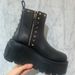 Autumn Winter Thick-Soled Short European American Style Height-Increasing Martin Round-Toe Rivet Genuine Leather_vogvips.com