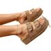 Women's Shoes Large Size Thick Bottom Rivet Sandals Metal Buckle Beach Women's Shoes Shoes_vogvips.com