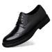 Men's Leather Shoes Carved Leather Casual Men's Soft Bottom Pointed Men's Shoes_vogvips.com
