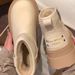 Milk White Thick Soled Waterproof Fur Integrated Snow Boots For Women In Autumn And Winter, New Retro Anti Slip And Plush Short Boots, Cotton Shoes_vogvips.com