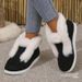 2024 Foreign Trade Autumn Winter New Large Size Short Tube Mouth Snow For Women Cross-Border Warm Fleece Lined Thickened_vogvips.com