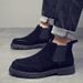 Fur Martin Boots Men's Round Head Platform Short Boots Medium Help Desert Boots Matte Leather Men_vogvips.com